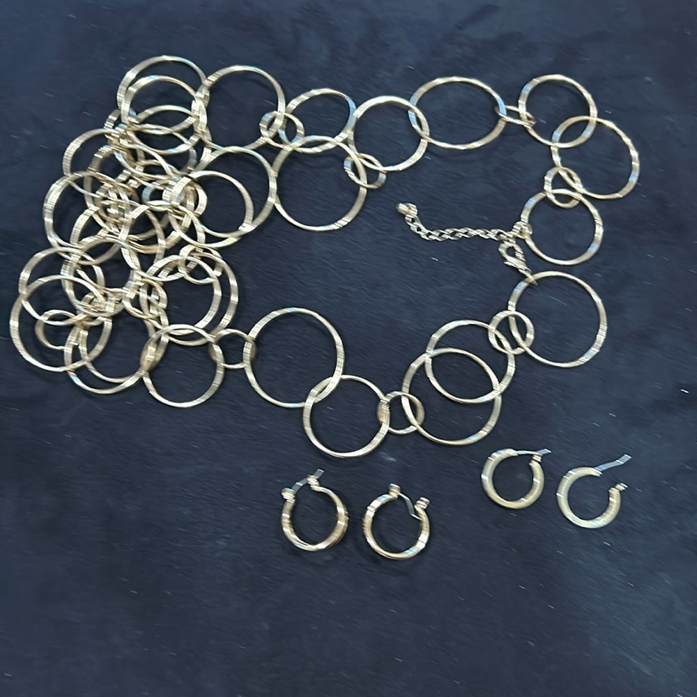 Lot of 3 gold tone pieces. EUC
